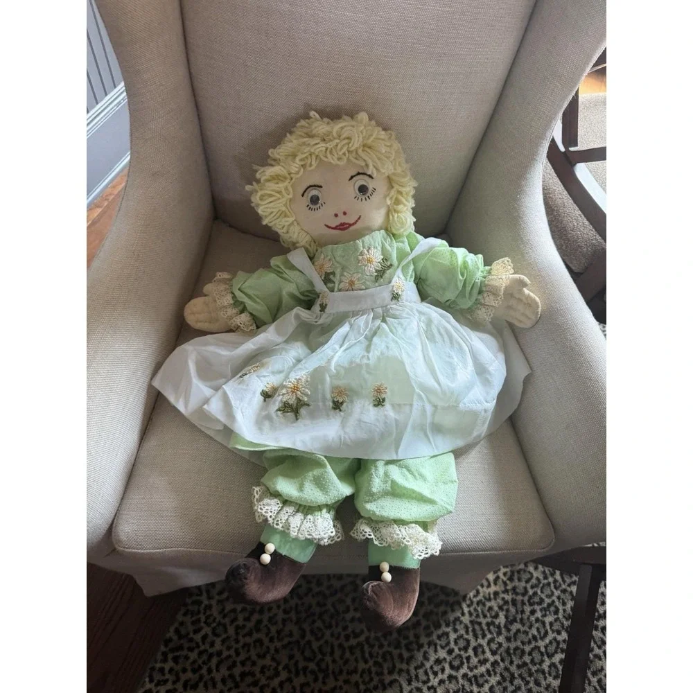 VTG Handmade Cloth Rag Doll 24